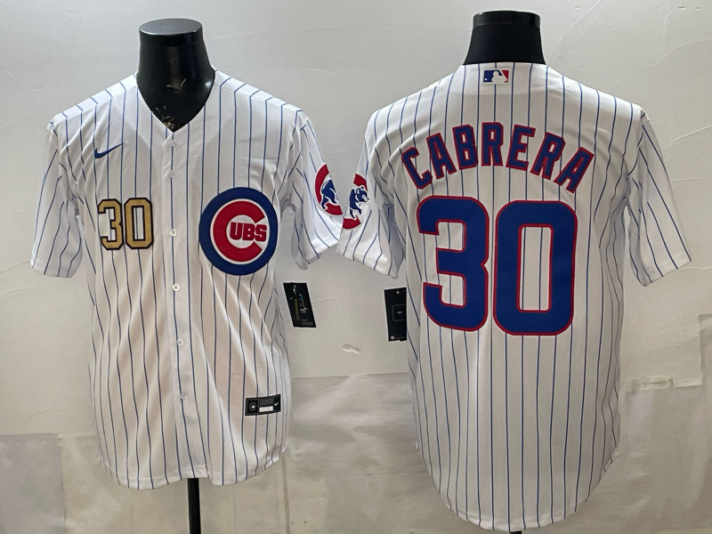 Men 2026 Chicago Cubs #30 Cabrera white Game Nike MLB Jersey 03004